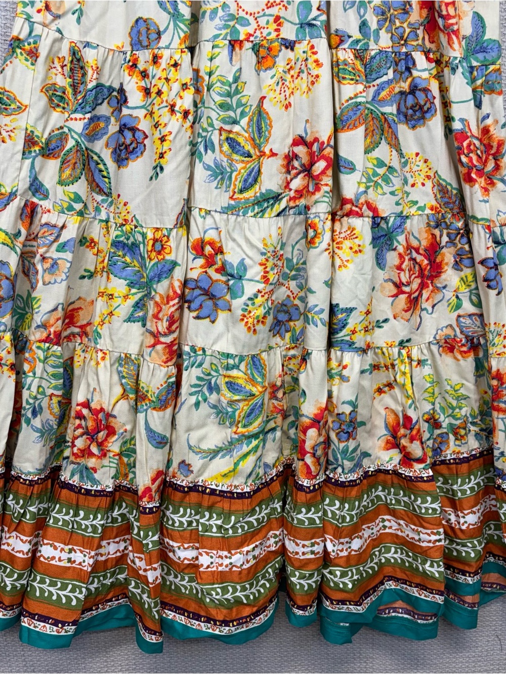 NWT Soft Surroundings Kara Tiered Boho Maxi Dress 1X Floral Cottagecore Peasant - Picture 6 of 10